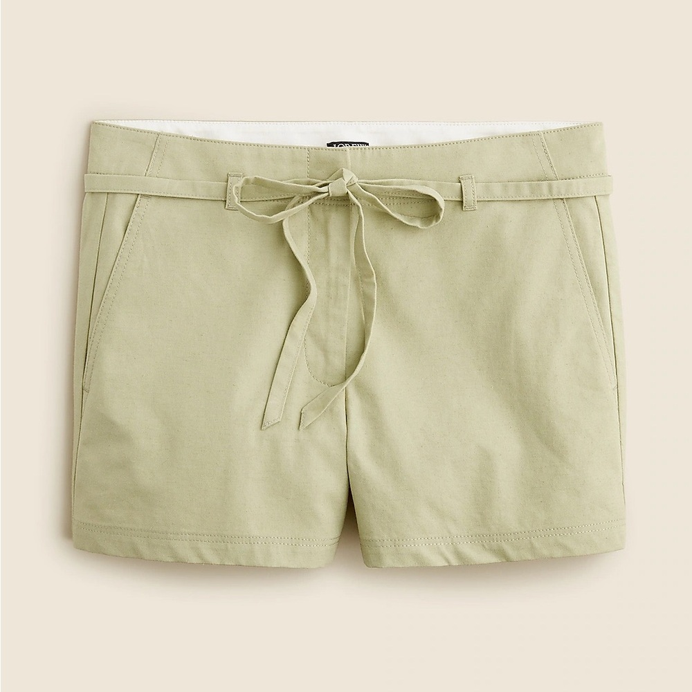 NWT J. CREW Belted 3” short in cotton blend size 14